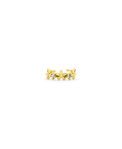 Flower Girl Ear Cuff, Ohrringe gold, Produktfoto, Front View