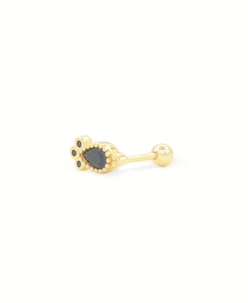 Enara Piercing, Piercing schwarz/gold, Produktfoto, Side View