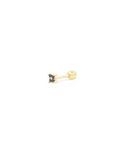 Gloomy Piercing, Piercing schwarz/gold, Produktfoto, Side View