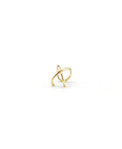 Linked Ear Cuff, Ear Cuff gold, Produktfoto, Front View