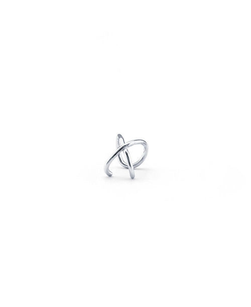 Linked Ear Cuff, Ear Cuff silber, Produktfoto, Front View