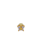 Zircon Wings Piercing Gold, Produktfoto Front