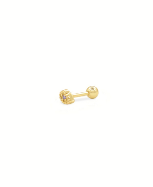 Shavon Piercing, Piercing lavendel/gold, Produktfoto, Side View