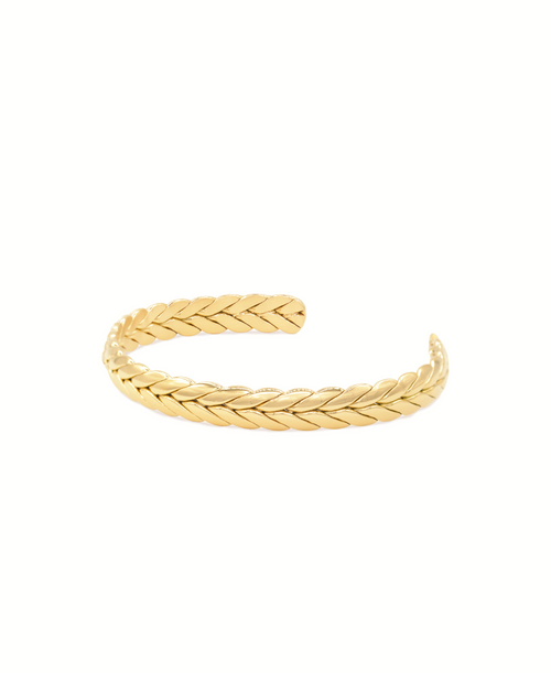 Tied Armreif, Armreif gold, Produktfoto, Side View