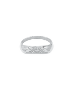 Tied Ring - Sun, Ring siber, Produktfoto, Front View