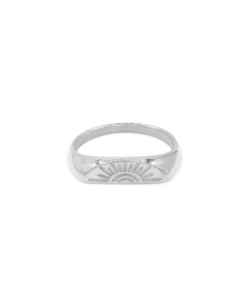 Tied Ring - Sun, Ring siber, Produktfoto, Front View